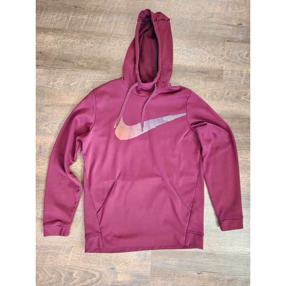 Mens M Nike Maroon Hoodie Sweatshirt